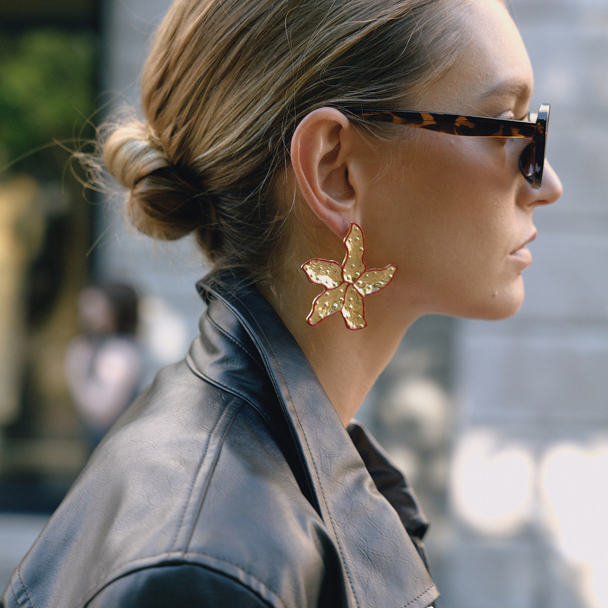 Aretes Kendall rojo